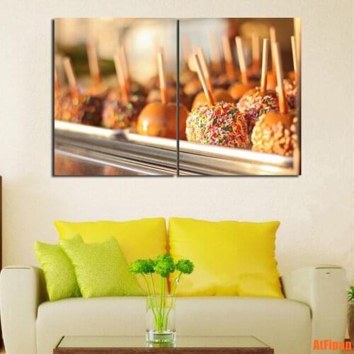 Delicious Chocolate Candy Modular Pictures Home Decor Not Framed Canvas Painting Wall Art 2 Pieces/Set Modern Print Poster
