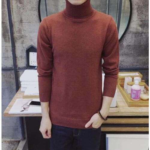 Mens Slim Shirt Sweater knit sweater thick mens clothing
