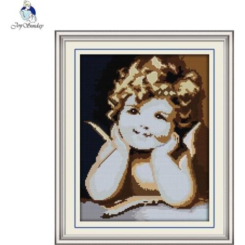 Joy Sunday Angel 6 Cross Stitch Kits 11CT Printed Fabric 14CT Canvas DMC Counted Chinese Cross-stitch set Embroidery Needlework