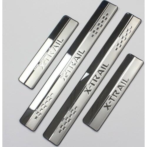 Stainless Steel Door Sill Scuff Plate for 2014-2019 Nissan X-Trail X Trail XTrail T32 Welcome Pedal Trim Car Styling Accessories