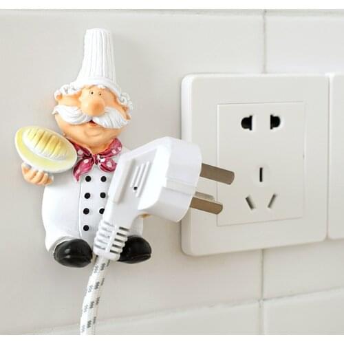 Wall Storage Organization Hook Power Plug Socket Holder Punching Free Adhensive Household Storage Rack Hook Cook Holder