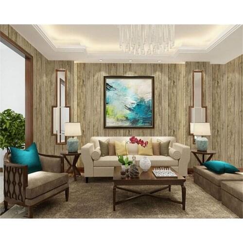 Beibehang Simple papel de parede PVC fashion high fashion 3d wallpaper Retro imitation wood wall paper living room TV background
