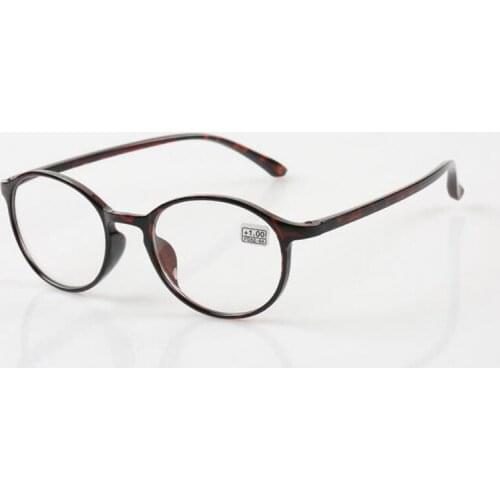TR90 Women Men Round Black Leopard Anti-fatigue Reading Glasses Presbyopia eyeglasses glasses with diopters gafas de lectura