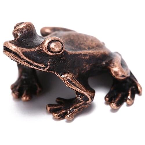 1Pc Alloy Frog Incense Holder Home Decorative Statue Inscription Incense Holder Burner 2x2.5cm Wholesale