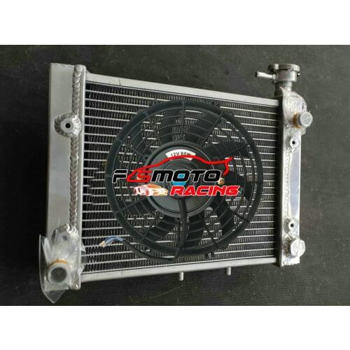 ATV Aluminum Radiator + FAN For CanAm Can Am Outlander MAX/STD 330/400 XT 4x4 2x4 2003 - 2005 2004 Can-Am 03 04 05