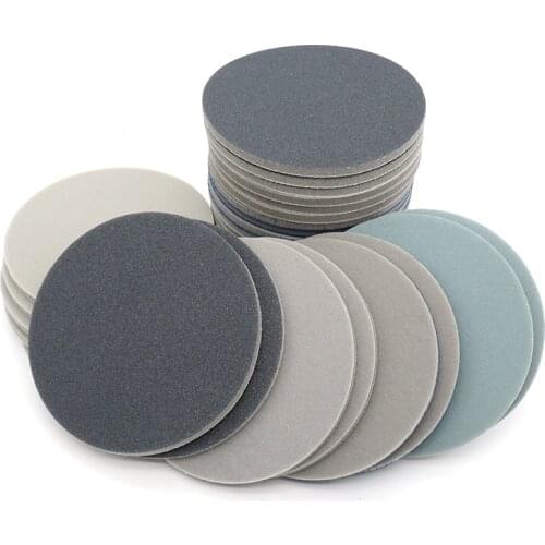 5Pcs Sponge Sandpaper Sanding Disc 5 Inch 125mm 300-3000 Grit Sponge Sanding Paper for Polishing Grinding Power Tool Accessories