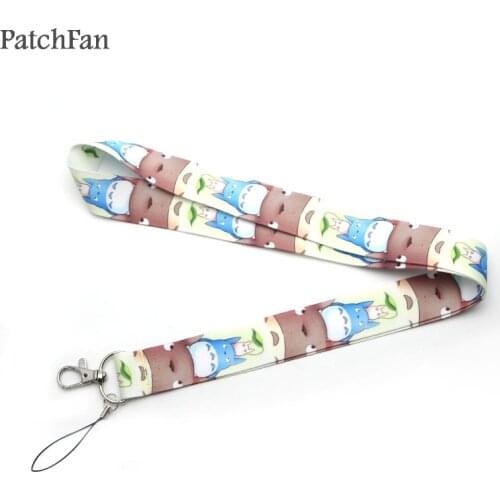 A0462 Patchfan cat cartoon Tag-Strap Neck Lanyards for keys ID Card Pass Gym Phone USB badge holder DIY Hang Rope