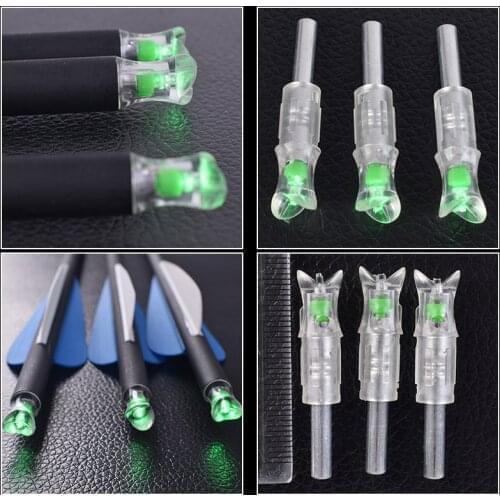 3/6pcs Automatically Lighted Crossbow Arrow Nock Bow String Activated Archery Nock Led arrow Nock for ID7.6mm Arrow Shaft