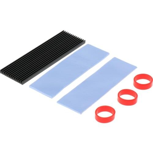 Heat Sink Dissipation Aluminum Cooling Fin for M.2 NGFF NVMe 2280 SSD Black