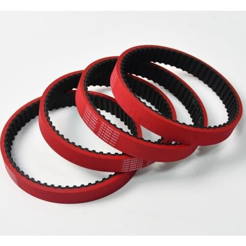 Heat Resistant Open Ended PU Food Grade Timing Belt Factory Direct T10-560/660. Red Rubber Timing Belt For VFFS Packing Machine
