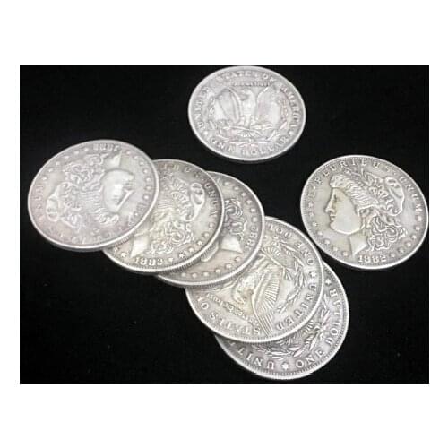 High Quality 5pcs/lot Copper Morgan Dollar (3.8cm Dia) Magic Tricks,Coin,Props,Accessories,Appearing/Disappearing,Illusion