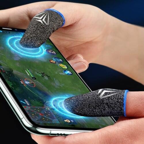 1Pair Carbon Fiber Finger Sleeve Fingertips for Pubg Mobile Games Press Screen Finger Sleeves for Gaming Phone Accessories