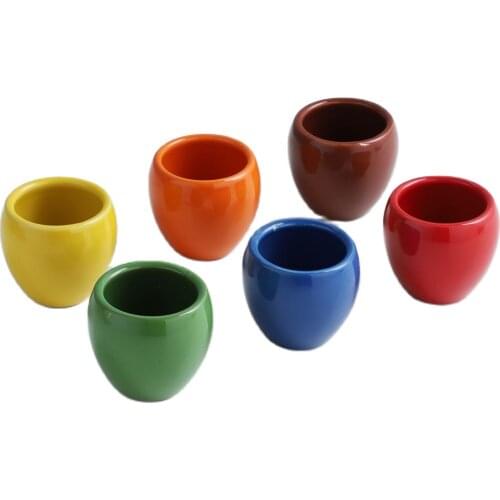 1 Piece Candy Color Coffee Mugs Ceramic Breif Tea Water Cups Small Creative Drinkware Coffeeware 80ML