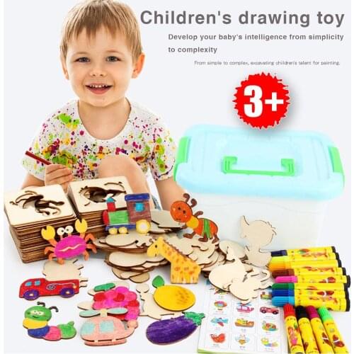 100Pcs Baby Toys Drawing Toys Coloring Board Children Creative Doodles Early Learning Education Toy Boy Girl Learn Drawing Tools
