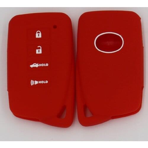 2PC Silicone Car Key Cover Case For Toyota Avensis Camry Corolla For Lexus 4 Buttons Remote Key Jacket Fob Case Car styling