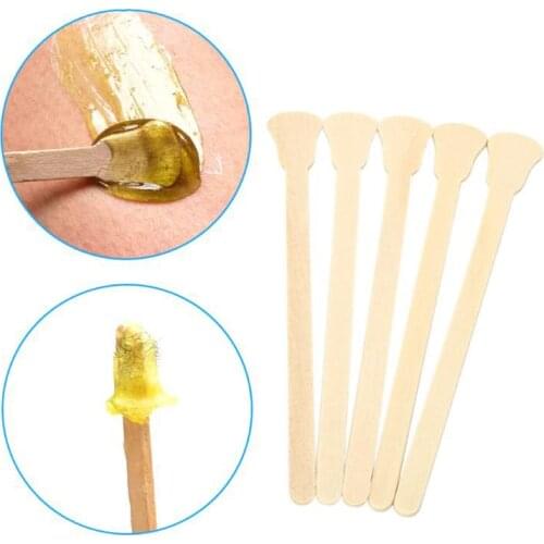 50/100 Pcs Wooden Waxing Wax Spatula Tongue Depressor Disposable Bamboo Sticks Kit Multifunctional For Women