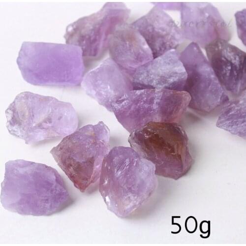 50g Natural Rough Amethyst Irregular Specimen Stone Decoration