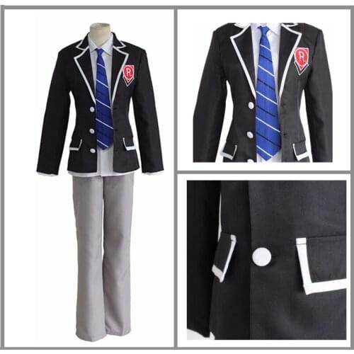 Anime Date A Live Itsuka Shidou Cosplay Costume Itsuka Shido Full Set School Uniform ( Jacket + Shirt + Pants + Tie ) Size S-2XL