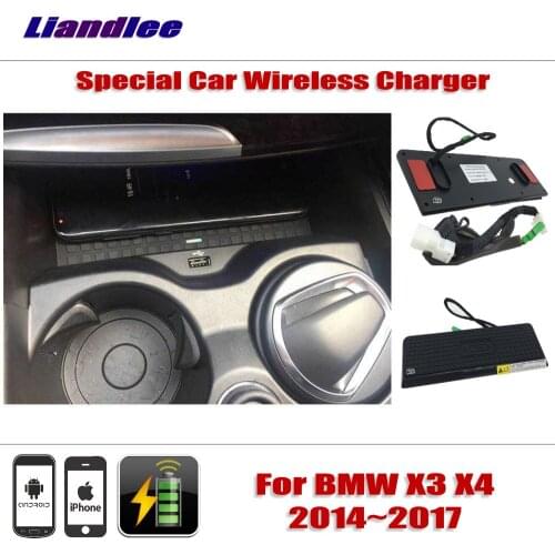Accessories For BMW X3 X4 2014-2017 Car Wireless Charger Storage For IPhone Android Phone Battery Charger
