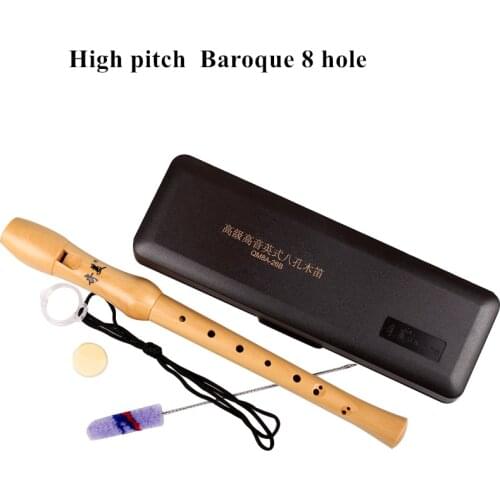 Wooden Recorder gaita Soprano 8 hole Germanic/Baroque Vertical Clarinet Flute Chinese Vertical Flauta Musical Instrument gravado