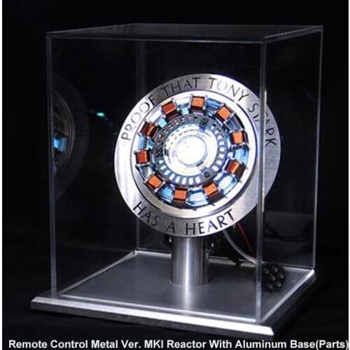 Avenger 1:1 Arc Reactor Aluminum Base MK1 Reactor Core Tony Stark Heart Model With Led Light Gift DIY Need To Assemble