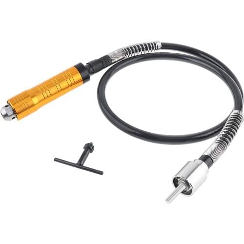 Electric Grinder Electric Drill 0.3-6.5mm Gold Drill Chuck with Handle Flexible Shaft and Chuck Wrench for Polishing Drilling