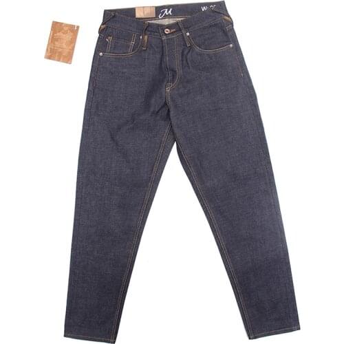 F210208 Heavy Men Jeans Embroidery Craft High Quality Retro Loose Daily All-Match Denim Casual Cozy Trendy Straight Taper Pants