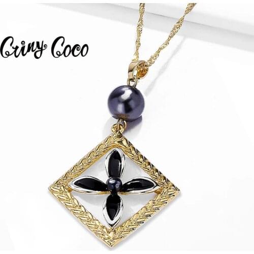 Hawaiian New Style Necklace for Women Fashion Enamel Dangling Necklaces Ladies' Party Trendy Gift Elegant Chain Hot Cring Coco