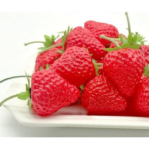 BRIDAY Artificial Fruits Artificial Strawberry Fake Simulation Mini Fruit Lifelike Home Wedding Party Garden for Decoration