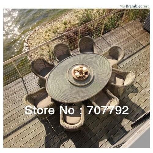 Outdoor restaurant furniture rattan dining sets table and chairs for sale