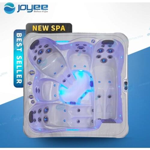 JOYEE European Hot Sale 5 Person US Acrylic Balboa Backyard Hydro Spa OEM Outdoor Air Bubble Jets Massage Whirlpool Hot Tub