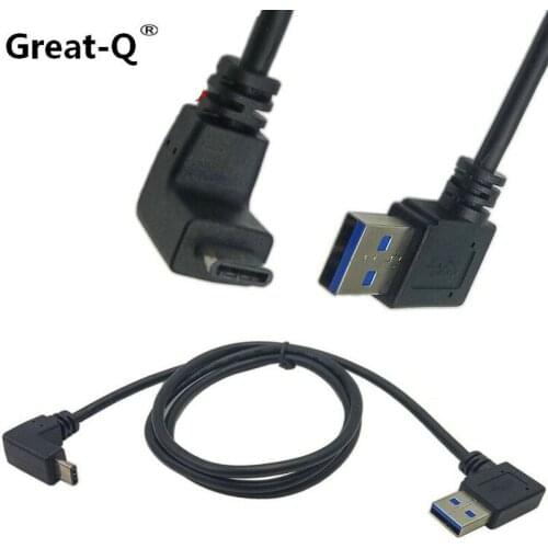 Great-Q USB Type-C Cable USB 3.0 Angle Type C Cable Fast Charging & Sync Data Cable for Macbook Xiaomi 4c
