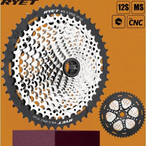 RYET MTB 12 Speed 10-50T Micro Spline Cassete 12v Sprocket 12s Cassette k7 12V CASSETTE MTB MS CASSETTE