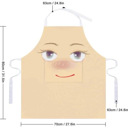 Cartoon Expression Kitchen Oil Resistant Wreath Anime Kitchen Apron School For Women Man 70×80cm