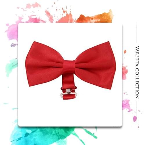 Varetta Male Bow Tie Satin Shiny Fabric Men Bow Tie Colorful Bow Tie Patterned Bow Tie Patterned Red Bow Tie Red Color Bow Tie Mens Bow Tie 2020 New Fashion Man Bow Tie mens accessory Man Accessory