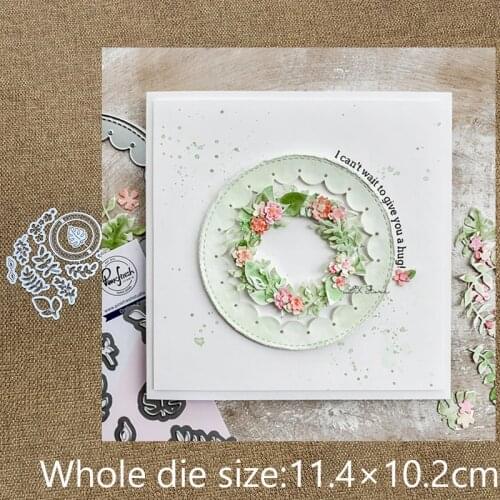 New Design Craft Metal stencil mold Cutting Dies Garden Wreath decoration scrapbook die cuts Album Paper Card Craft Embossing