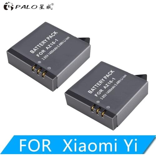 PALO Original AZ16-1 Battery For XiaoMi Yi II yi 4k 4k Xiaoyi Yi Lite YI 360 VR Action Camera 1400mAh 3.85V Rechargeable Battery