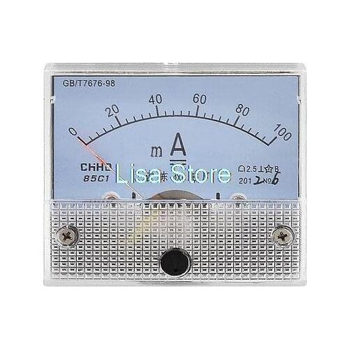 Plastic Class 2.5 Accuracy DC Milliamp Panel Meter Gauge 0-100MA
