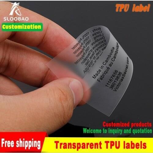 Custom Transparent TPU labels Marker pvc silicone garment Womens Swimsuit underwear Bra washing label MQQ 200pcs free shipping