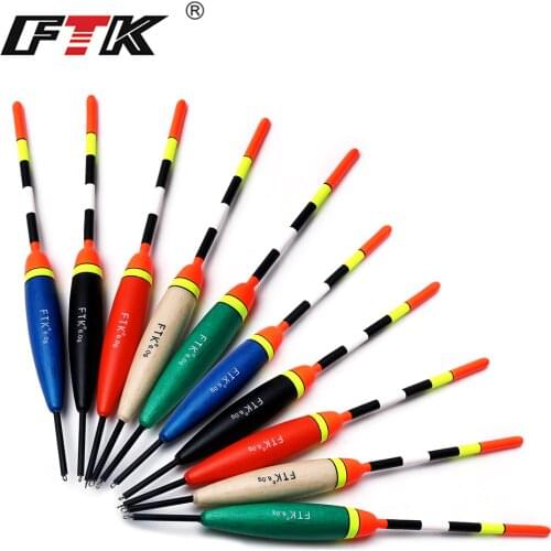 FTK Barguzinsky Fir 10Pcs/Lot Fishing Float Length 19-22 cm Float weight 2g-6g Mix Color For Carp Fishing