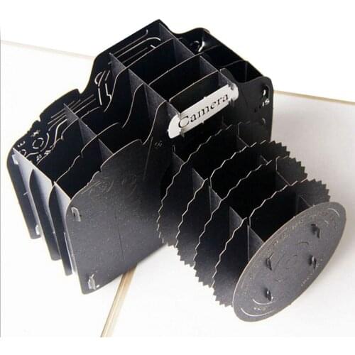3D Up Greeting Card SLR Cameras Happy Birthday Valentine Easter Thank You