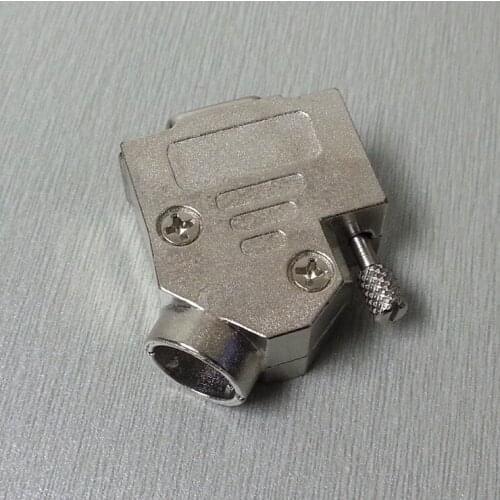 RS232 Metal Shell Oblique 45 Degree Outlet D-SUB VGA 15Pin Female Case Housing