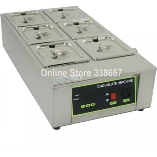 Six tank Tabletop chocolate melting machine equipment