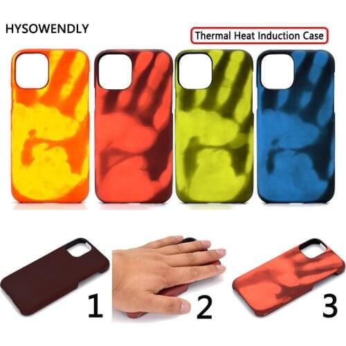 Thermal Heat Induction Phone Case For iPhone XS Max XR X 5 6 7 8 Plus Silicone TPU Protective Cover For iPhone 12 12Pro Max Mini