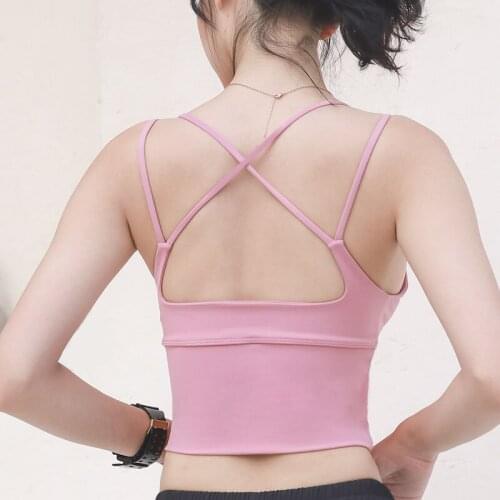 Sports Bra Women Shockproof Beauty Back Gym Fitness Running Double Strap Yoga Push Up Workout Tops Ladies Underwear Bralette J32