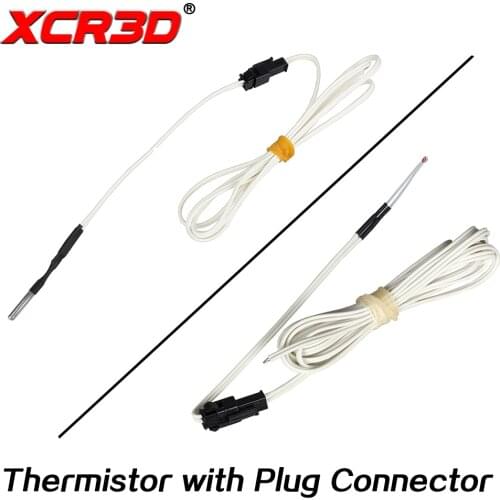 XCR3D 3D Printer Part 100k ohm B3950 NTC Thermistor Temperature Sensor HT-NTC100K 1 Meter 1.5m 2M Cable with Plug Connector