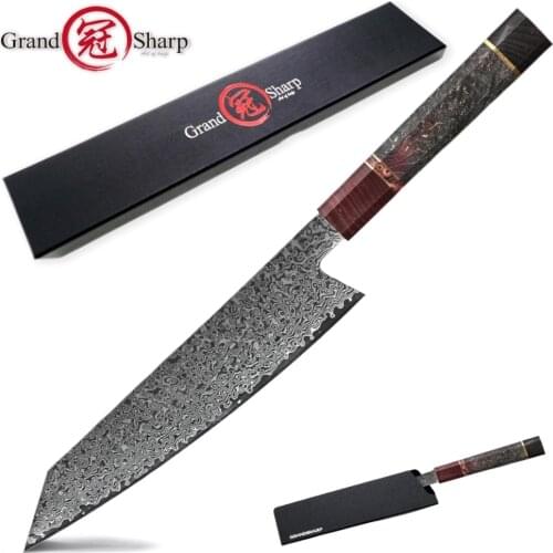 Japanese Chefs Knife 67 Layers Japanese Damascus Steel Kitchen Knives Slicing Cooking Tools Home Decor Kitchen Design Gadgets