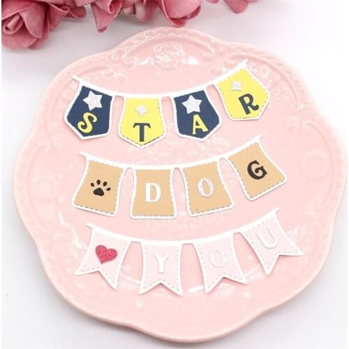ZFPARTY Cute Bunting Banners Metal Cutting Dies for Scrapbooking/photo album Decorative Embossing Paper Card