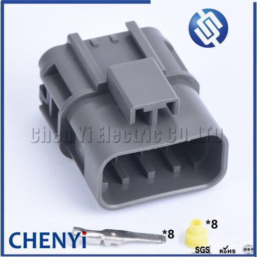 1 set 8 pin car uses wire plugs and connectors for waterproofing male 2.8,including terminals and seal waterproof plugging