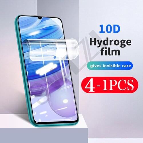 4-1Pcs soft full cover for Redmi phone screen protector note 10 10s 9 9T 9s pro MAX protective hydrogel film Not Glass